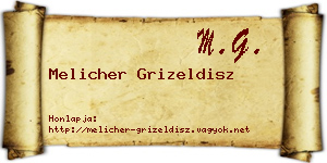 Melicher Grizeldisz névjegykártya